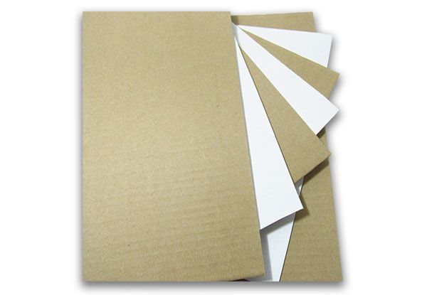 Laminas de Corrugado Blanco y Kraft Flautas E, C, CB (Doble Corrugado)